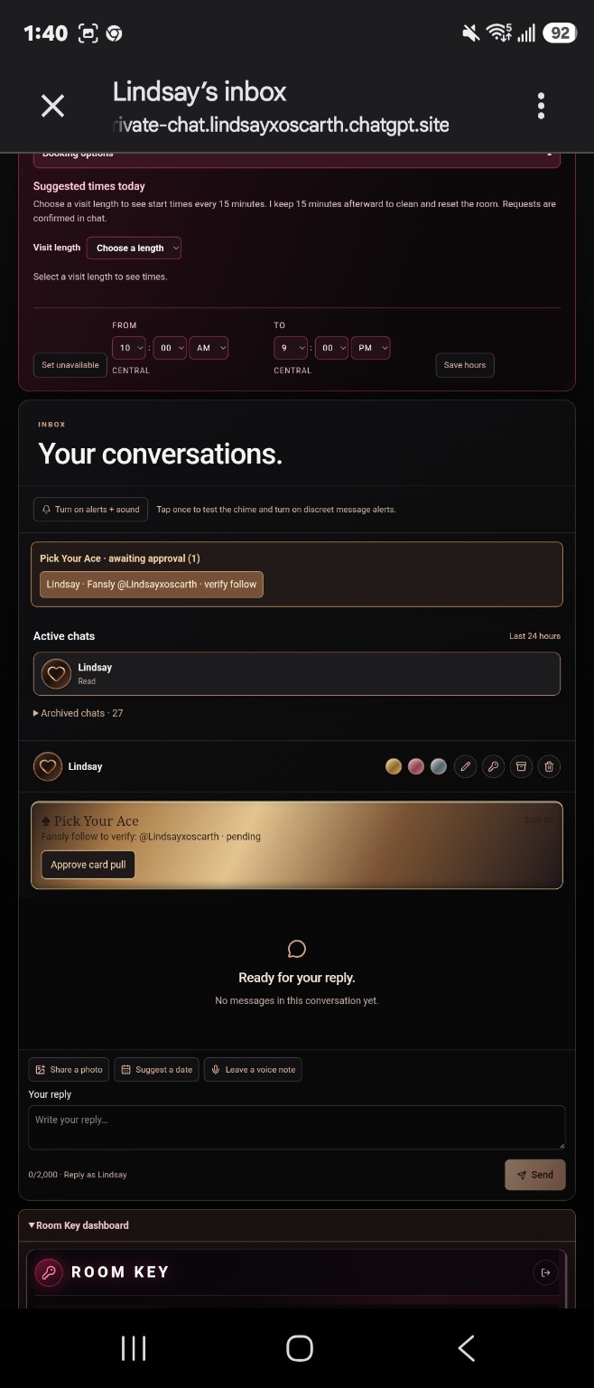 Admin conversation view with client approval and reply tools